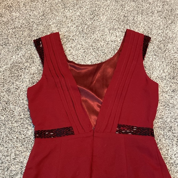 Artee Couture red beeded dress - Picture 3 of 4